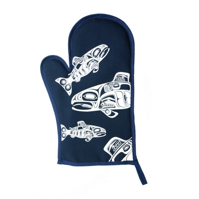 Native American Salmon Design - Oven Mitt