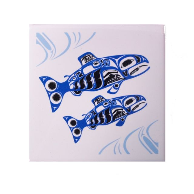 Native American Salmon Design Trivet - By Terry Starr