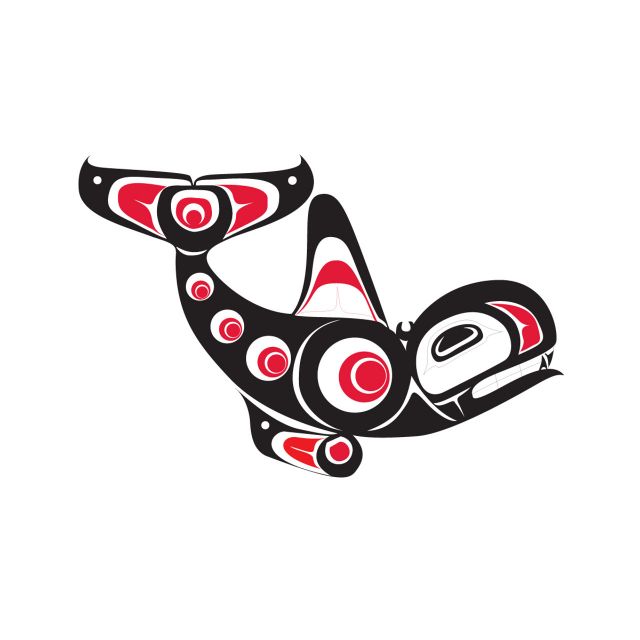 Pacific Northwest Native American Temporary Tattoo - Whale