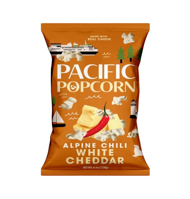 Pacific Popcorn - Alpine Chili White Cheddar Popcorn - 4.5oz bag