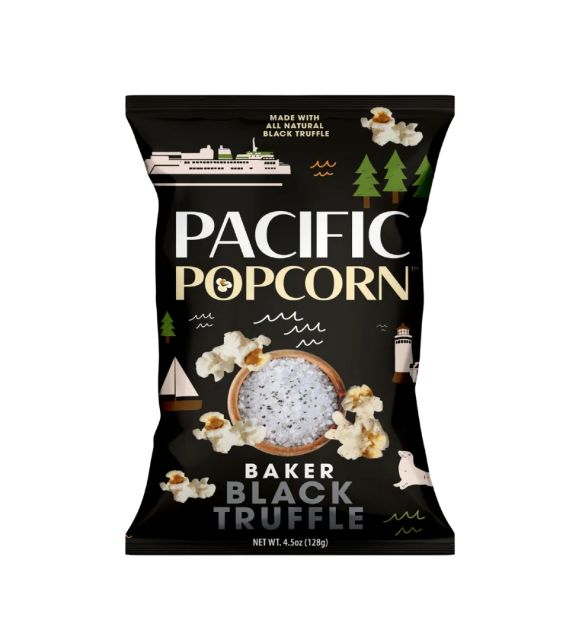 Pacific Popcorn - Baker Black Truffle Popcorn - 3.8oz bag