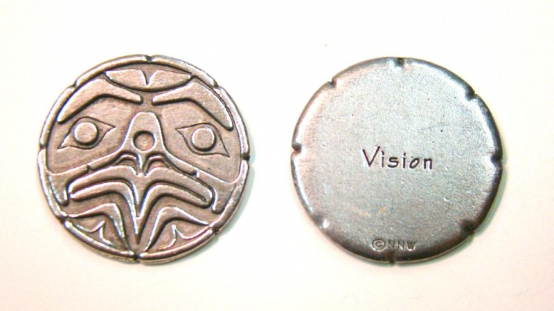 Pocket Spirit - Eagle Front (VISION) - by Darrel Amos, Haida