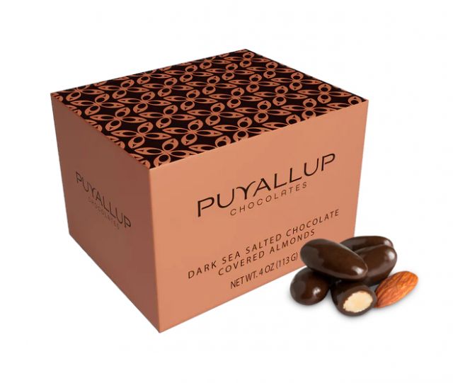 Puyallup Chocolates - 4oz Dark Sea Salt Chocolate Almonds