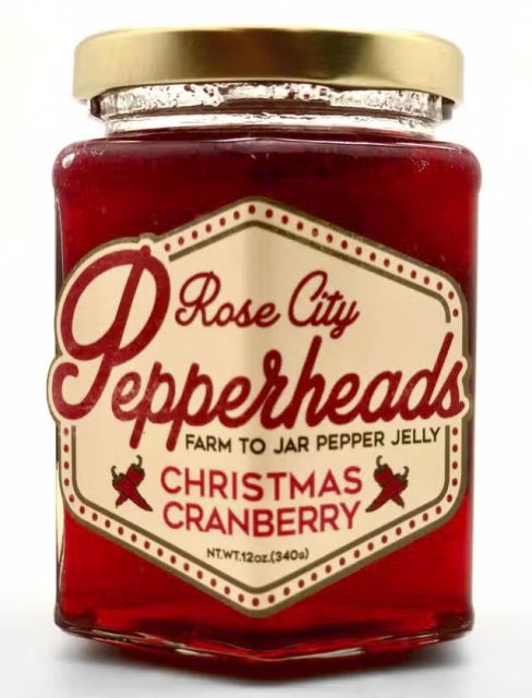 Rose City Pepperheads - Christmas Cranberry Pepper Jelly - 12oz