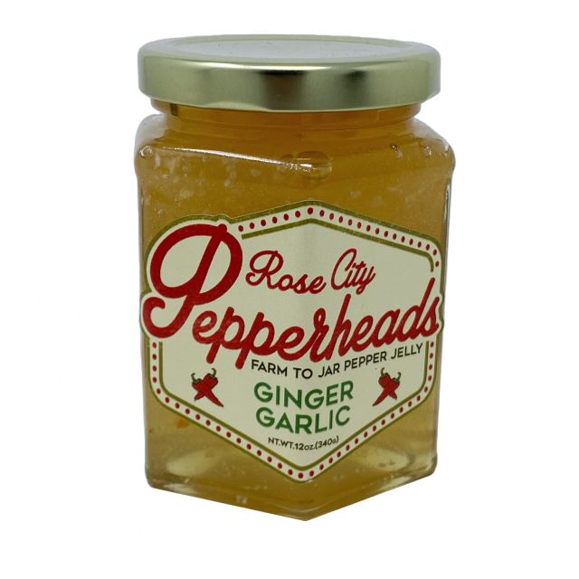 Rose City Pepperheads - Garlic Ginger Pepper Jelly - 12oz