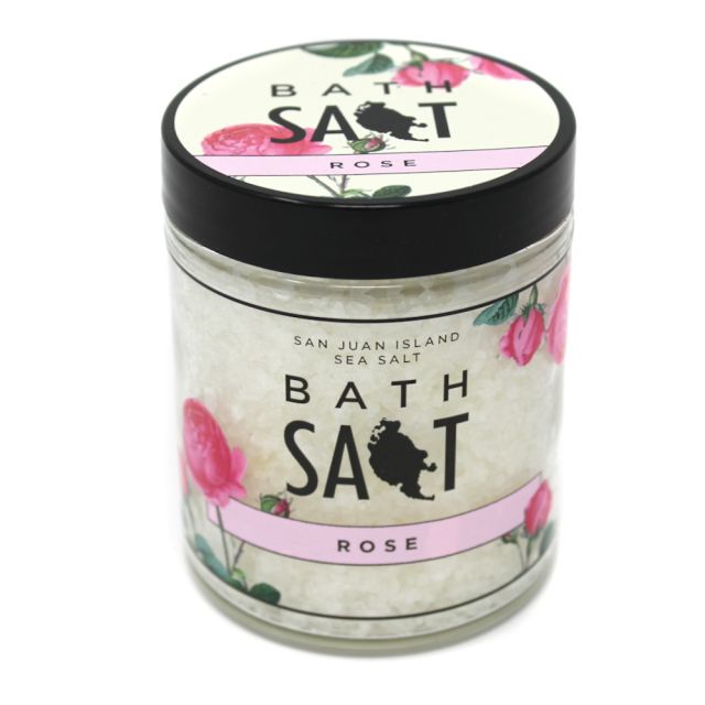 San Juan Island Sea Salt - Rose Bath Salt - 6oz