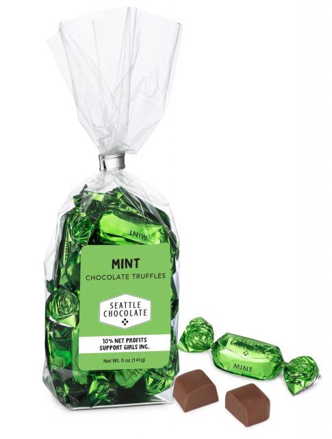 Seattle Chocolate - 5oz Mint Chocolate Truffles Bag