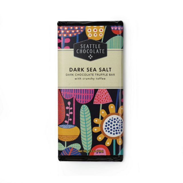 Seattle Chocolate - Dark Sea Salt Truffle Bar - 2.5 oz