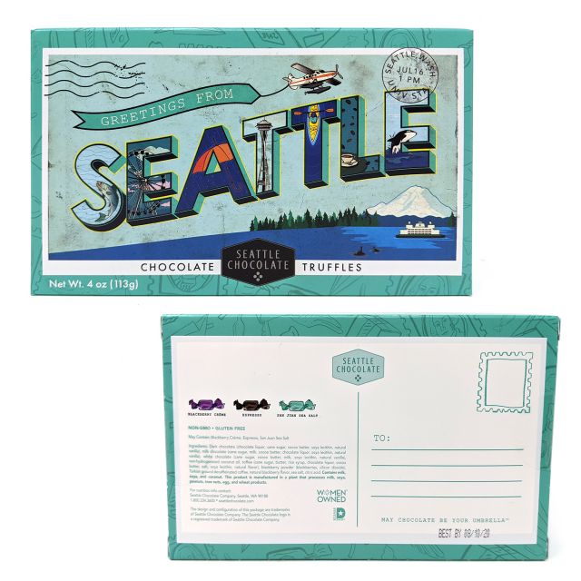 Seattle Chocolate - Seattle Postcard Truffle Box - 4 oz