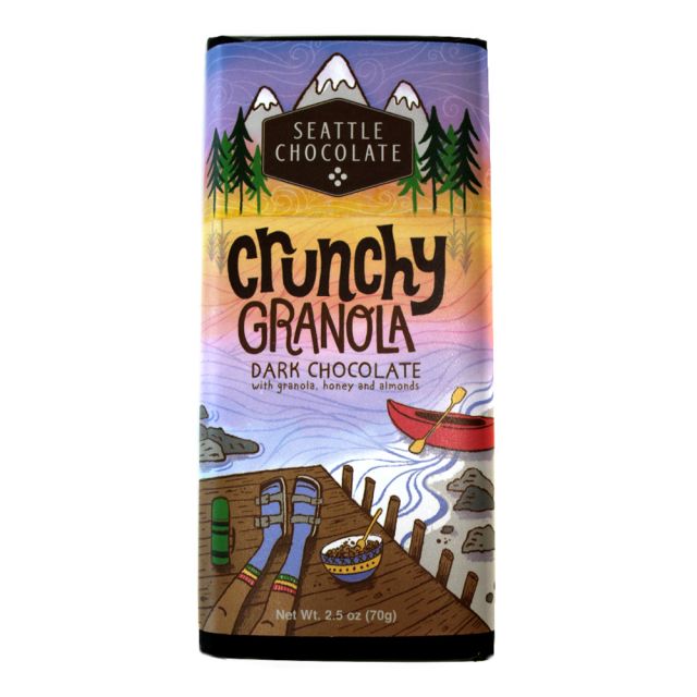 Seattle Chocolates - Crunchy Granola Dark Truffle Bar - 2.5 oz