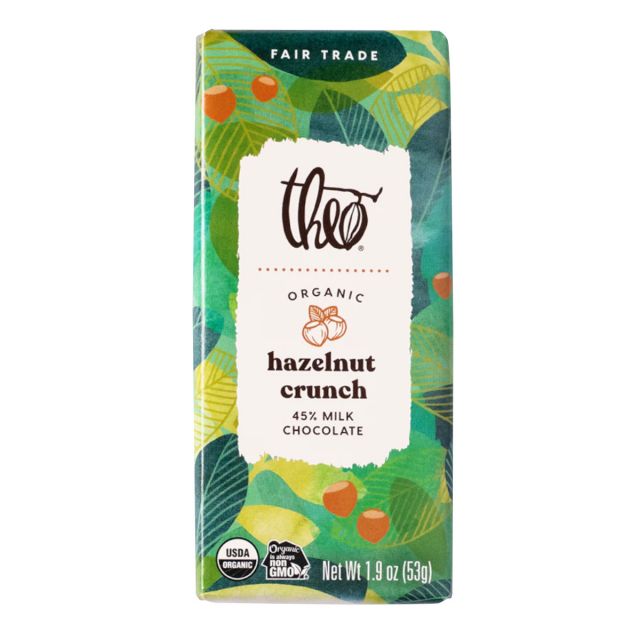 Theo Chocolate - Hazelnut Crunch Milk Chocolate Bar - 1.9oz