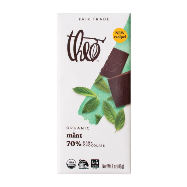Theo Chocolate - Mint Dark Chocolate Bar - 3oz