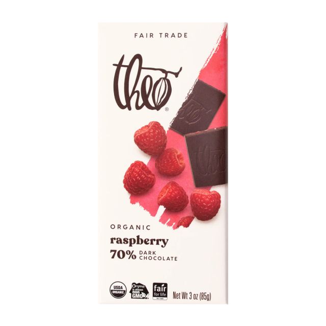 Theo Chocolate - Raspberry Dark Chocolate Bar - 3oz