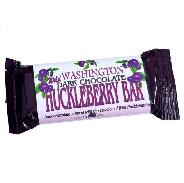 Wild Huckleberry Dark Chocolate Bar